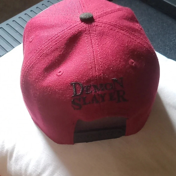 4/$15 Demon Slayer: Kimetsu No Yaiba Nezuko & Tanjiro Snapback Hat Maroon Red - Picture 4 of 4